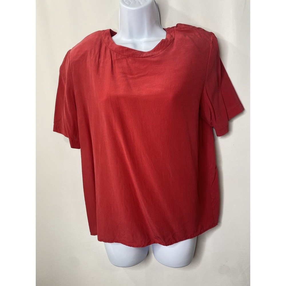 Vintage‎ Christine & Jill Womens Button Front Silk Blouse Size Large 80s Glamour